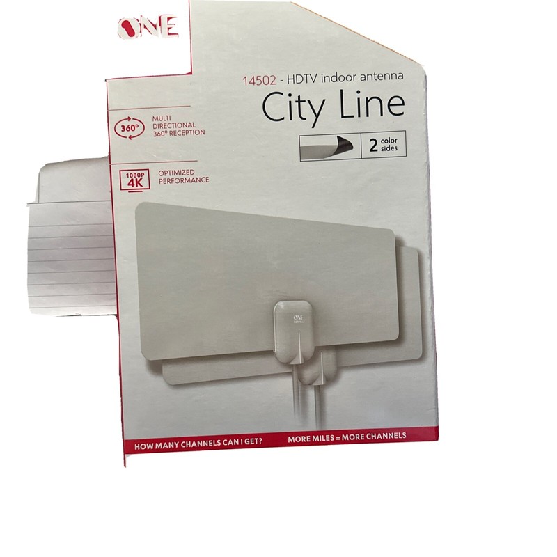One For All 14502 City Line Indoor Flat HDTV Antennas Ultra Thin - 2 Pack Value 