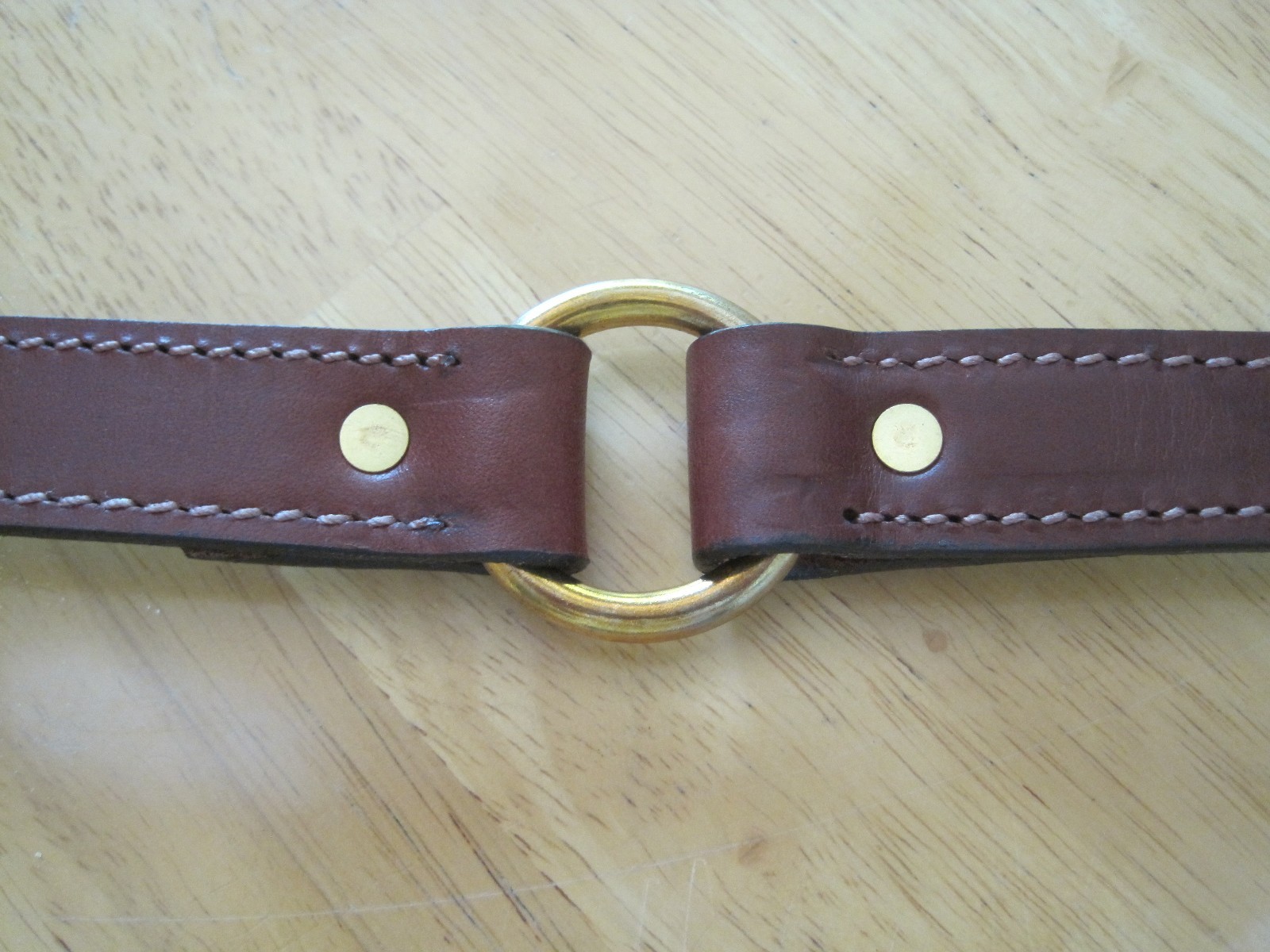 leather center ring dog collar