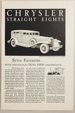 1931 Print Ad Chrysler Straight Eight Deluxe Sedan Style Favorites 1931 Print Ad Chrysler Straight Eight Deluxe Sedan Style Favorites