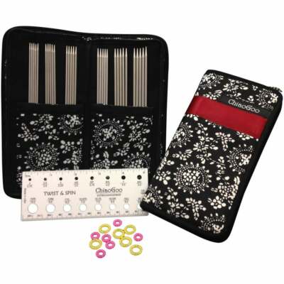 ChiaoGoo Double Point Stainless Steel 6'' Knitting Needles Set #6600