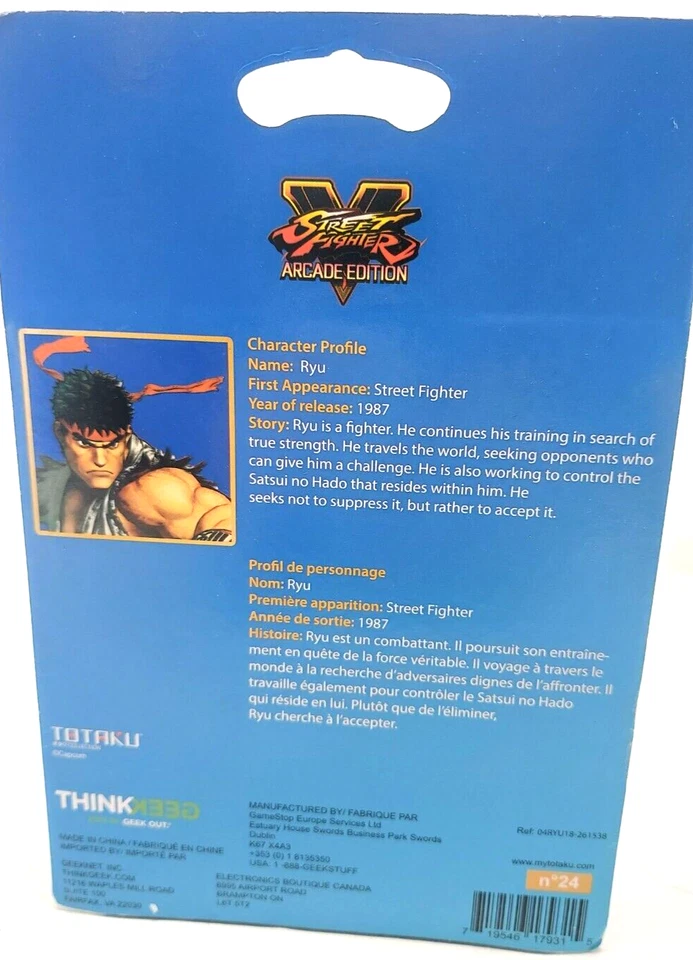 Ryu Streetfighter V Arcade additiion figure by Totaku and Think Geek Capcom - Image 4 of 4