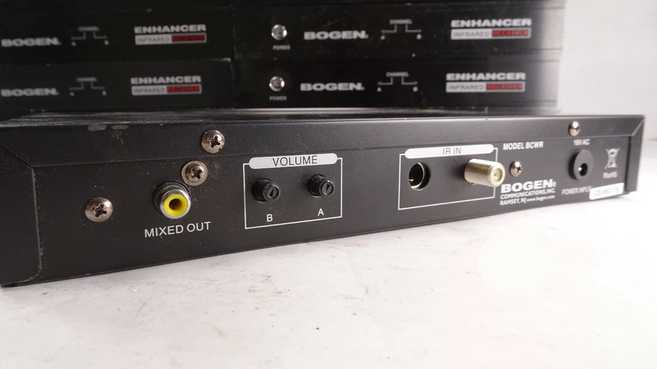 Lot of 10 Bogen BCWR Dual-Channel Infrared Receiver NO AC ADAPTER - Image 3 of 4