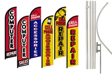 Electronics Windless Advertising Swooper Flag Kit Cell Phone CPU Repair