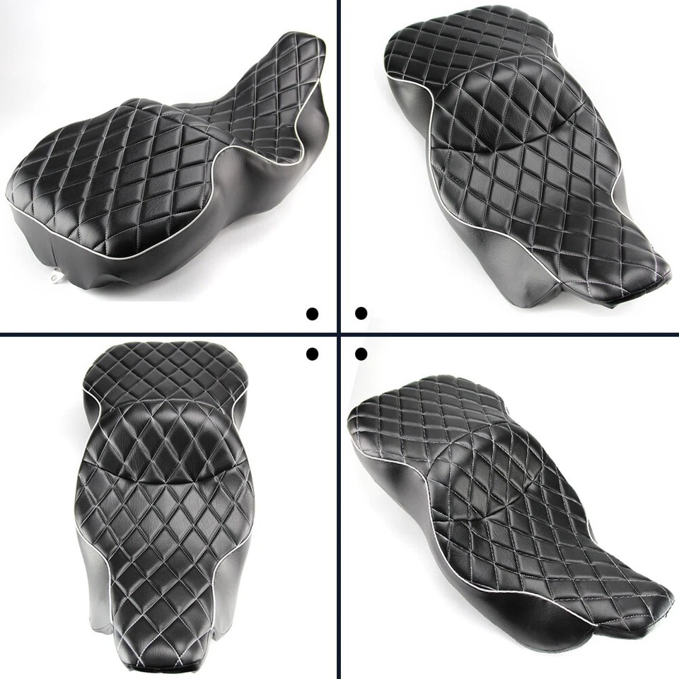 For 97-07 Harley Electra Glide Standard Classic Rider Driver Passenger 2 Up Seat Foto 3 de 4