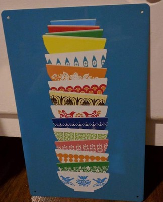 Pyrex lovers 8 X 12 vintage image metal kitchen signs Amish Daisy 50055