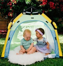 Pacific Play Tents 20316 Infants/Kids One-Touch Nursery Tent, 36" X 36", Yellow/