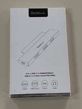 USB C HUB 4K 60Hz, Dockteck USB-C Multiport Adapter 5-in-1 with 4K HDMI, 100W...