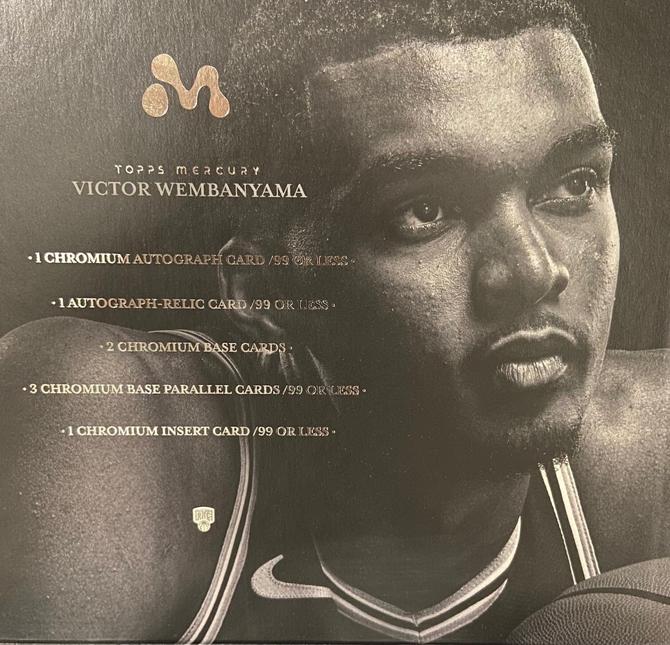 2023 24 Topps Mercury Victor Wembanyama Box Set With 8 Original Cards 