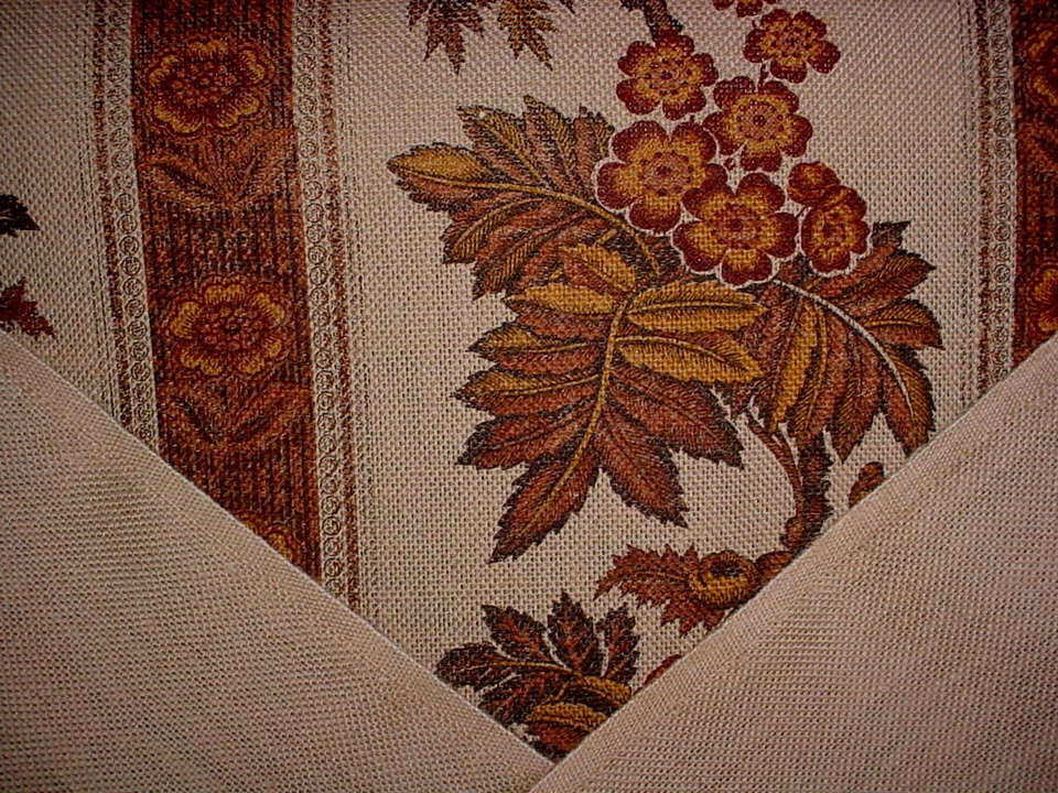 3Y Scalalmandre BR 0001DX21 Kanda Hessian Floral Hand Print Upholstery Fabric - Image 4 of 4