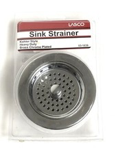 Larsen 03-1039 3.5" Brass Chromee Plated Kitchen Sink Strainer, Super Heavy Duty