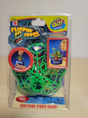 Flippin Frogs Game by Mattel CIB RARE PORTABLE EDITION To Go Games 