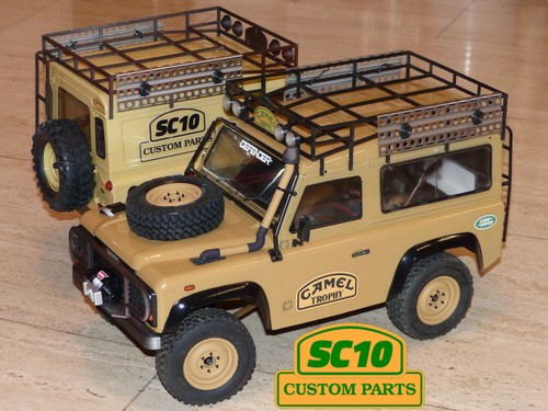 23004 Camel Trophy Dachgepäckträger+Rollcage für 1/10 RCWD Land Rover D90 - Bild 12 von 12