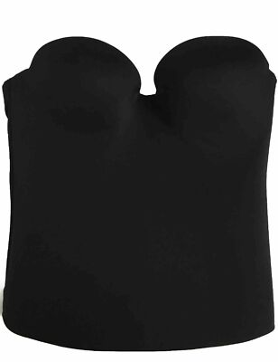 NEW Misty Intima 34 C Black Strapless Seamless Padded Hook & Eye Corset Orig $40