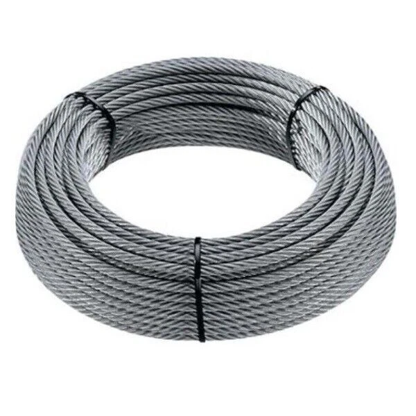 Fune Cavo Corda Acciaio Zincato 72 Fili Diametro 2,3,4,5,6,8mm 10/25mt - Immagine 4 di 4