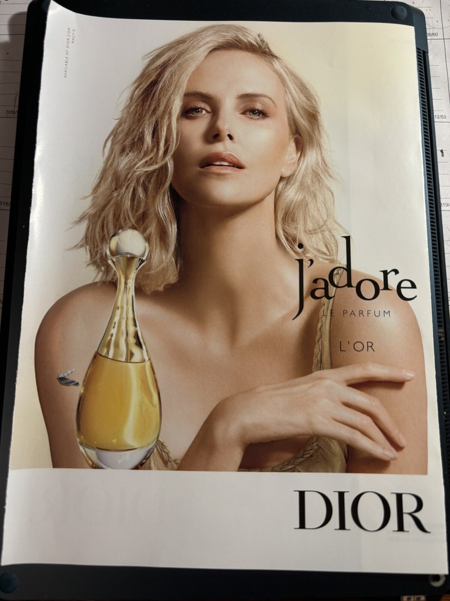 2023 Print Ad Of Charlize Theron For J'adore Parfum Dior