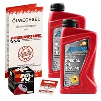 Honda Forza 300 (NF04) 13-16, Alpine 10W40 ÖL + K&N Racing ÖLfilter, MotoröL Set