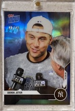  2020 TOPPS NOW CHROME #8 DEREK JETER 2000 WORLD SERIES MVP BLUE REFRACTOR 40/49