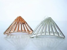 Small/ medium rose gold or silver triangle metal hair claw clip