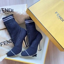 FENDI socks boots 37size all season simple design with box shoes ladies brand