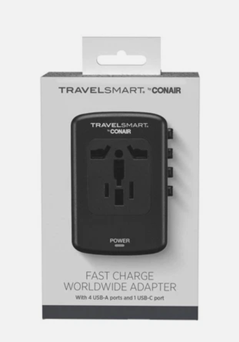 Conair Travel Smart Quick Charge All-in-One Adapter 4 USB-A ports & 1 USB-C port - Picture 3 of 9