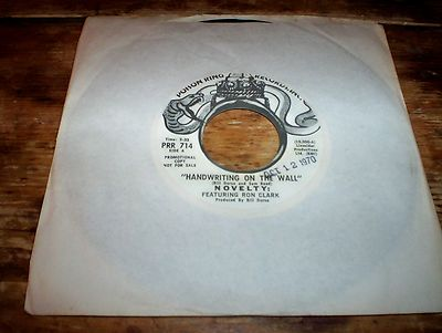 #ad NORTHERN SOUL promotional VINYL 45 NOVELTY Ron Clark HANDWRITING ON THE WALL NM $29.95