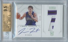 2012-13 Panini National Treasures Jimmer Fredette JSY RC Patch Auto /25 BGS 9.5