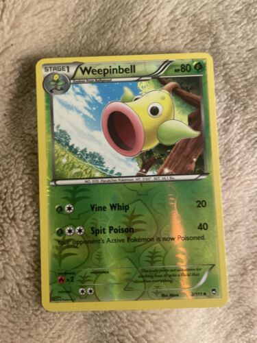 Pokémon TCG - Weepinbell - 2/111 - Reverse Holo - XY: Furious Fists NM - Picture 1 of 2