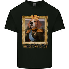 T-shirt bambino Beagle King cane divertente