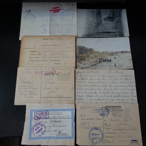 WW1 - Camp Da Munster - Lettera Prigioniero Guerra 14-18 - Cover x8 - Lotto 10 - Foto 1 di 2