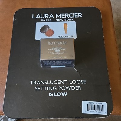 Laura Mercier Translucent Loose Setting Powder GLOW Med Deep Sealed Full Sz 1oz