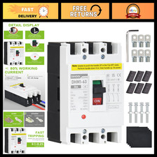 3 Pole 30 Amp Miniature Circuit Breaker, Thermal Magnetic Trip, AC Disconnect Sw