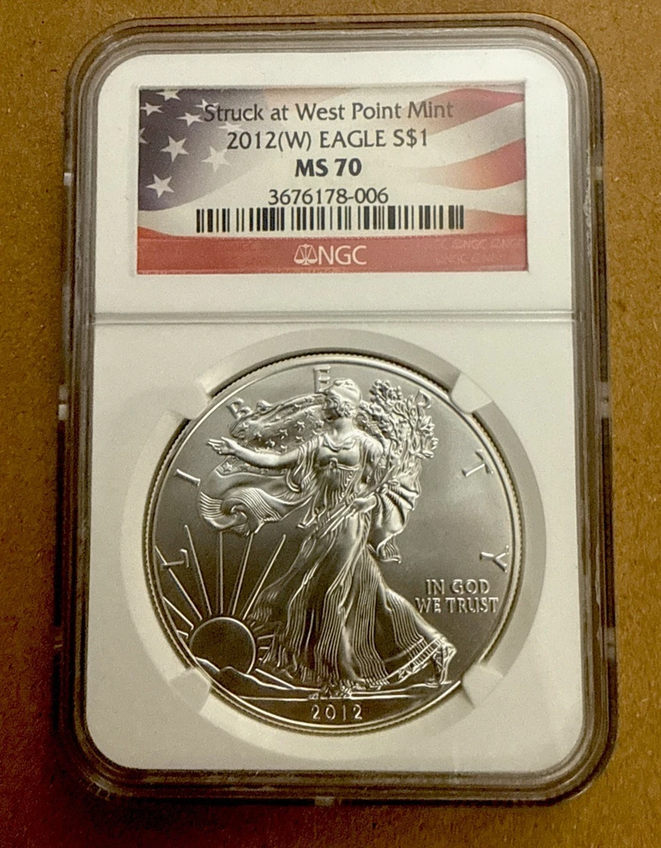 American Eagle MS 70 Graded 2012 Silver Bullion Coins for sale | eBay