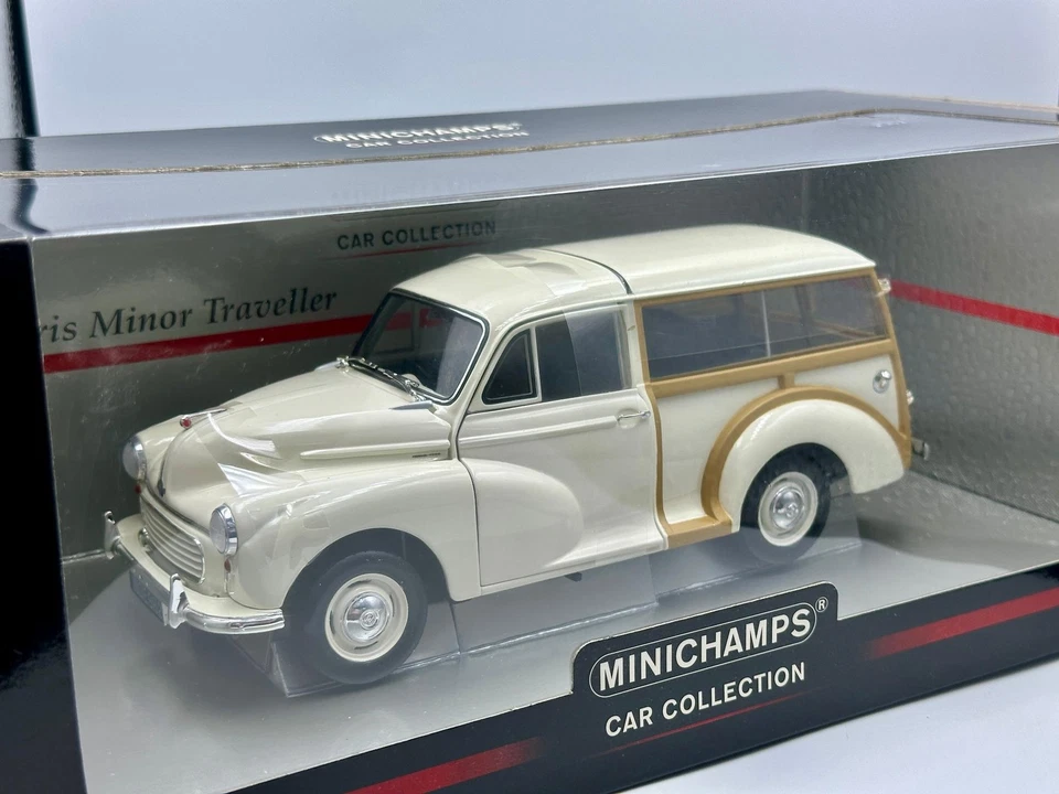 1:18 Morris Minor Traveller -- White -- Minichamps 150137010 - Image 3 of 4