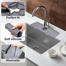 Silicone Faucet Splash Guard - Kitchen Sink Mat for Faucet Handle Drip Catcher T