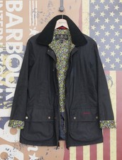 229 £ Barbour Hope Beadnell leichte Damen-Wachsjacke marineblau UK 12 US 8 EU 38