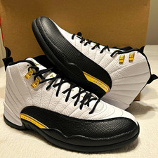 Air Jordan 12 Retro Royalty White/Black/Metallic Gold Men  s Size 11 CT8013-170
