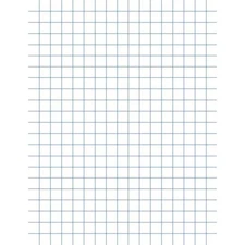 Graph Paper Pad, 8-1/2 x 11 Inches, 1/2 Inch Ruling, 50 Sheets, Pack of 12 Pads