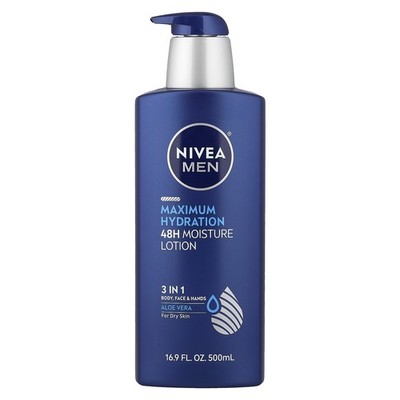Men, Maximum Hydration, 48H Moisture Lotion, For Dry Skin, 16.9 fl oz (500 ml)