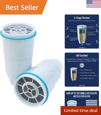 2-Pack Zerowater Filters - Versatile Replacement for All Pitchers and Dispensers
