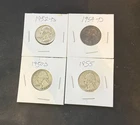 LOT OF 4 SILVER WASHINGTON QUARTERS | 1950 - 1955