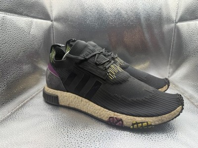 Size 11 Adidas NMD_Racer PK Carbon Solar Black Purple Mens Sneaker Shoes B37640