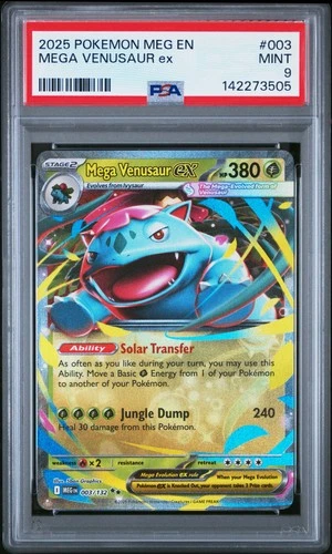 2025 POKEMON MEG EN-MEGA EVOLUTION #003 MEGA VENUSAUR EX PSA 9