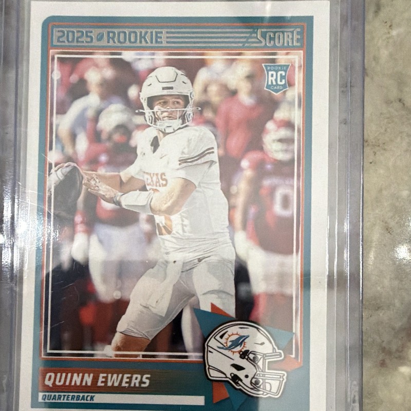 Quinn Ewers Dolphins 6-Card Rookie Lot 2025 Absolute/Score/Topps Chrome