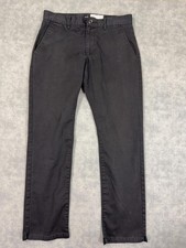 RVCA Pants Mens 32x31 Black Week-End Chino Slim Straight Ankle Zip Casual