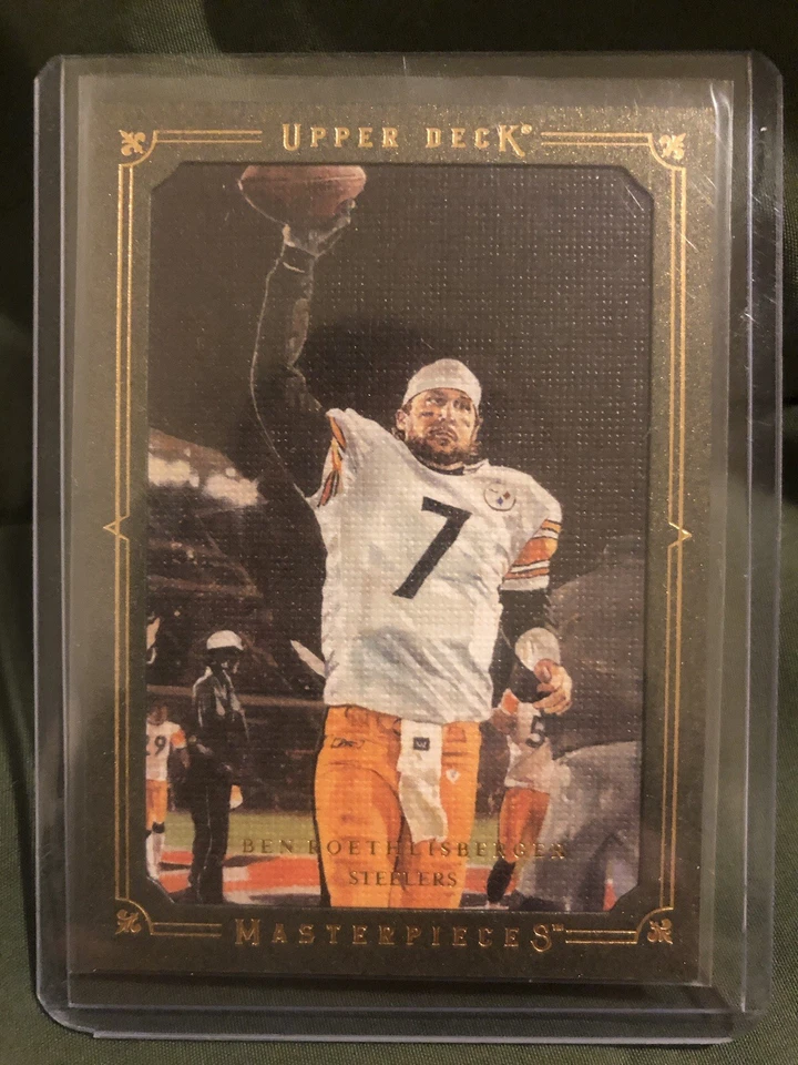 2008 UD Masterpieces  Ben Roethlisberger Green Metallic framed/50 - Image 2 of 4