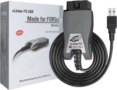 VGATE vLinker FS USB FORScan OBD2 Adapter for HS/MS-CAN Auto Switch, Wire OBD2 U