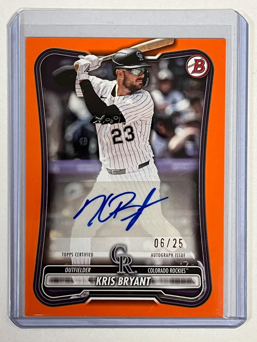 Kris Bryant Autographed Baseball Sports Trading Cards