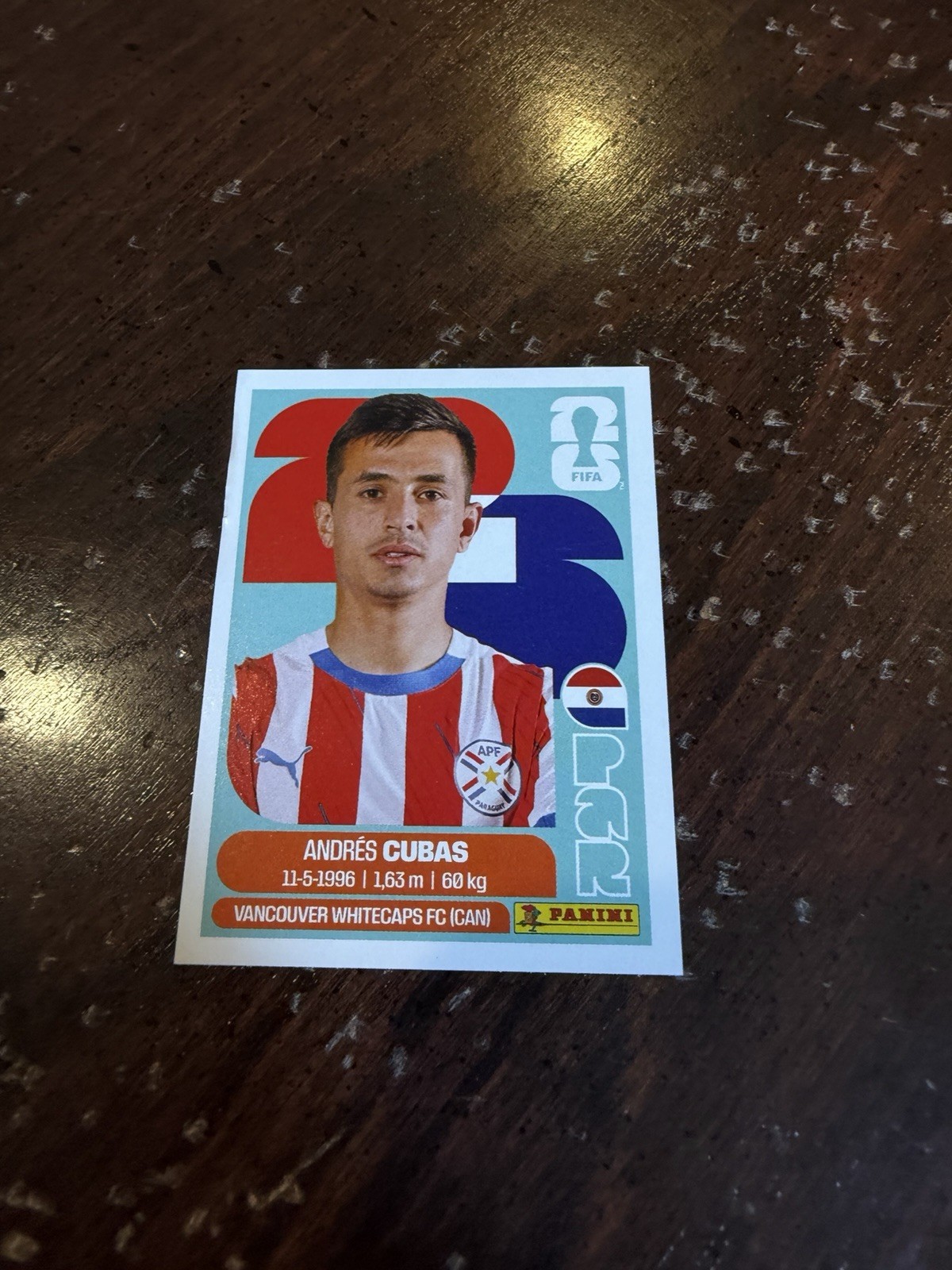 2026 Panini FIFA World Cup Sticker #PAR12 Andres Cubas
