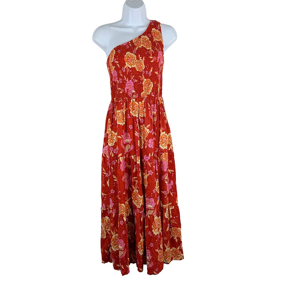 Zesica Sundress Maxi Smocked Tiered Ruffle Maxi Women Size Small-image