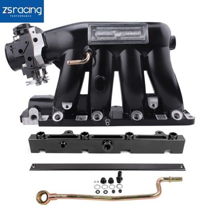 Intake Manifold 70mm Throttle Body + Fuel Rail For Honda Civic Acura TSX K20 K24